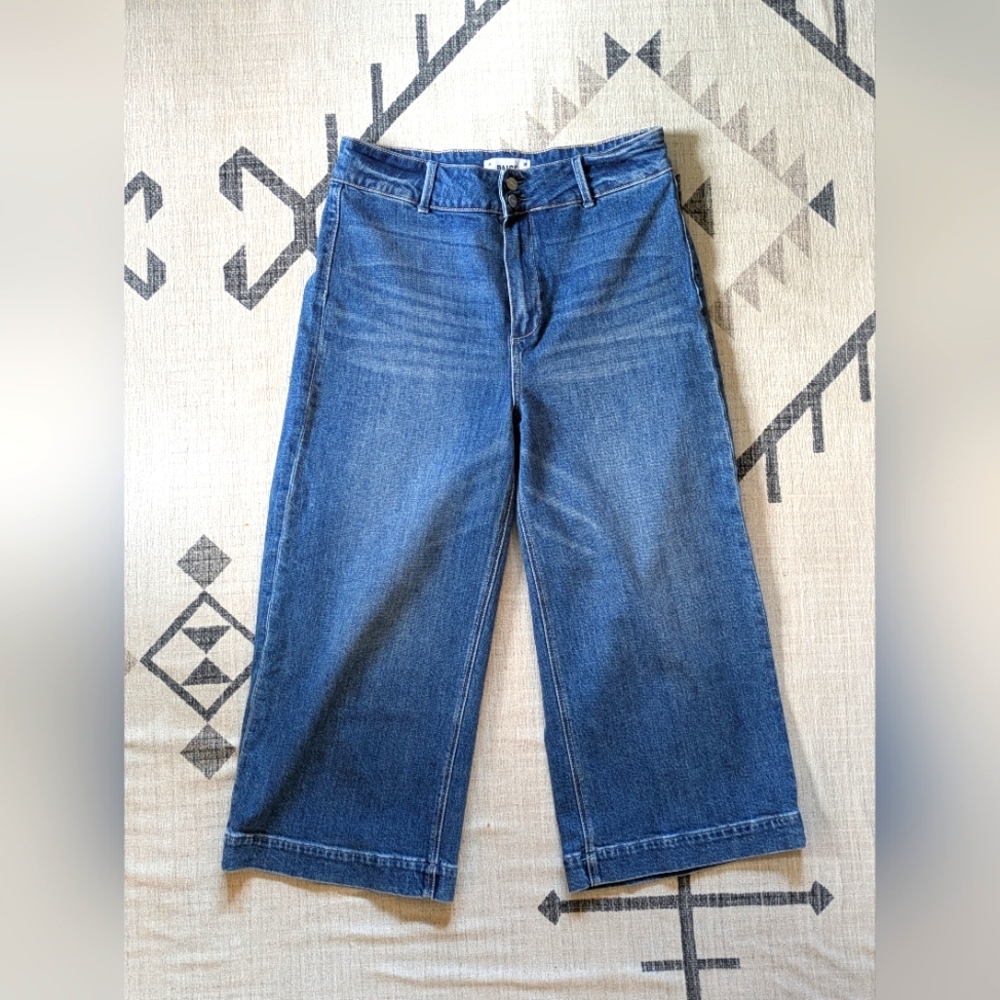 Paige Anessa Cropped Wide Leg Jeans 29